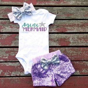 Mini Mermaid 3 piece outfit